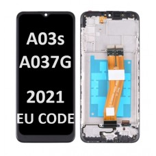 Samsung SM-A037G (A03s 2021) EURO CODE LCD touch screen (Original Service Pack) with frame [Black] GH81-21233A S-917